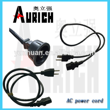 UL Standard PVC Insulated plug Ac Power Cord